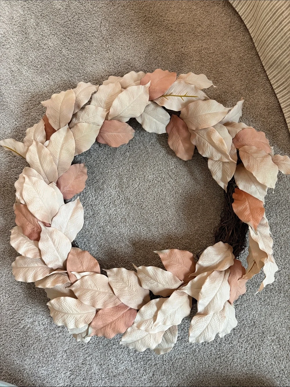 Threshold fall Cream and orange Leaf Wreath